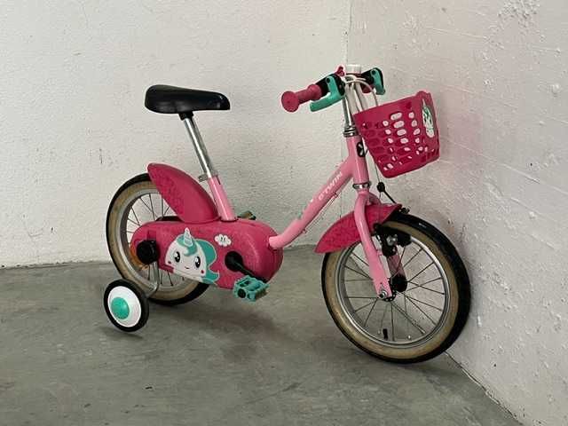 Bicicleta menina roda 14 ideal 3 - 5 anos com rodinhas