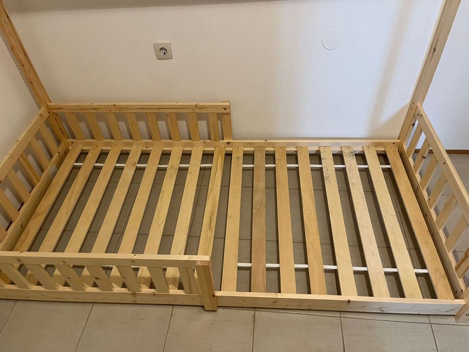 Cama Montessori Natural com colchão