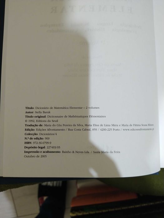 Dicionário de Matemática Elementar64283841580417124