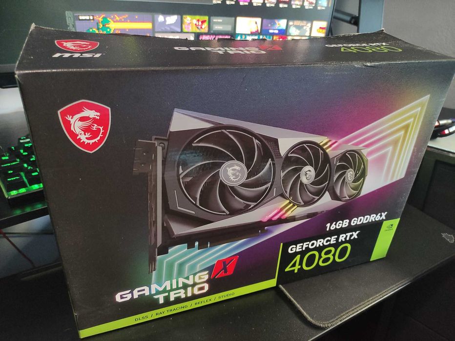 Placa Gráfica MSI GeForce® RTX 4080 GAMING X TRIO 16GB