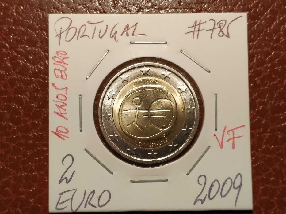 A797 moeda de 2 euro de 2009 VF 10 anos do Euro - Portugal