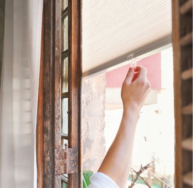 Estore alveolar, branco, 140x155 cm