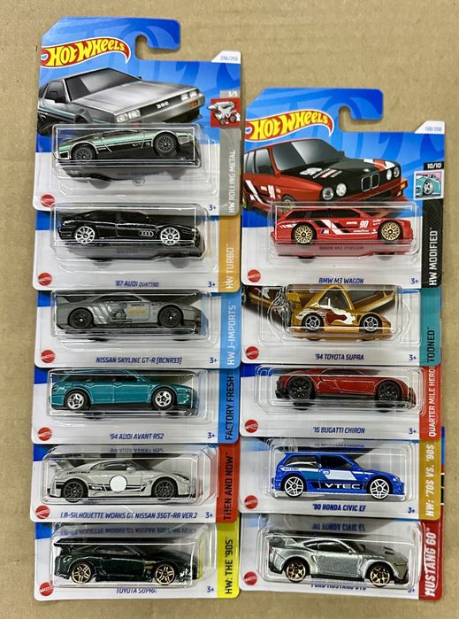 Hot wheels Honda Vw Bmw Delorean TH Mc laren Fast Furious Supra Mazda