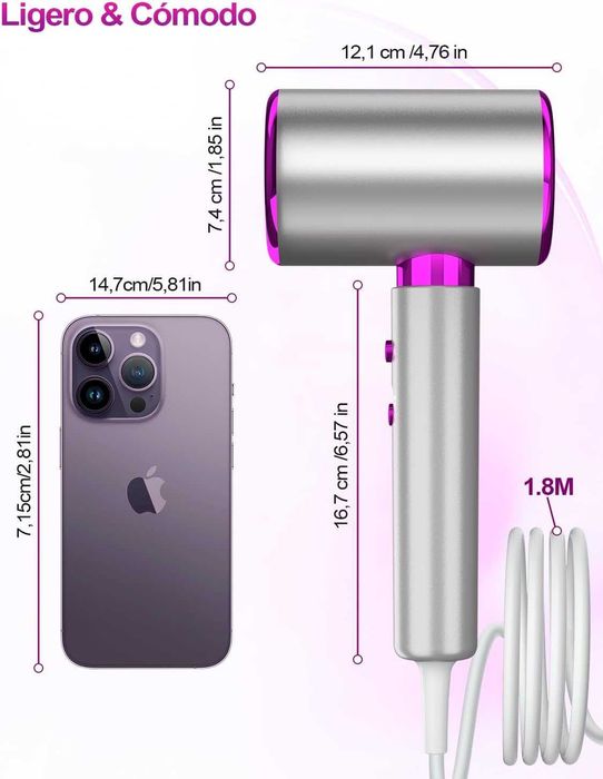 Secador de cabelo estilo Dyson 2400 W