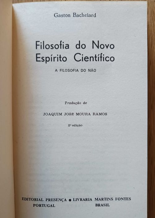 Gaston Bachelard - Filosofia do Novo Espírito Científico