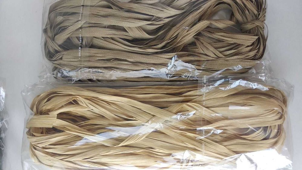 Декор для рукоделия, рафия, шнур, лента с листиками.