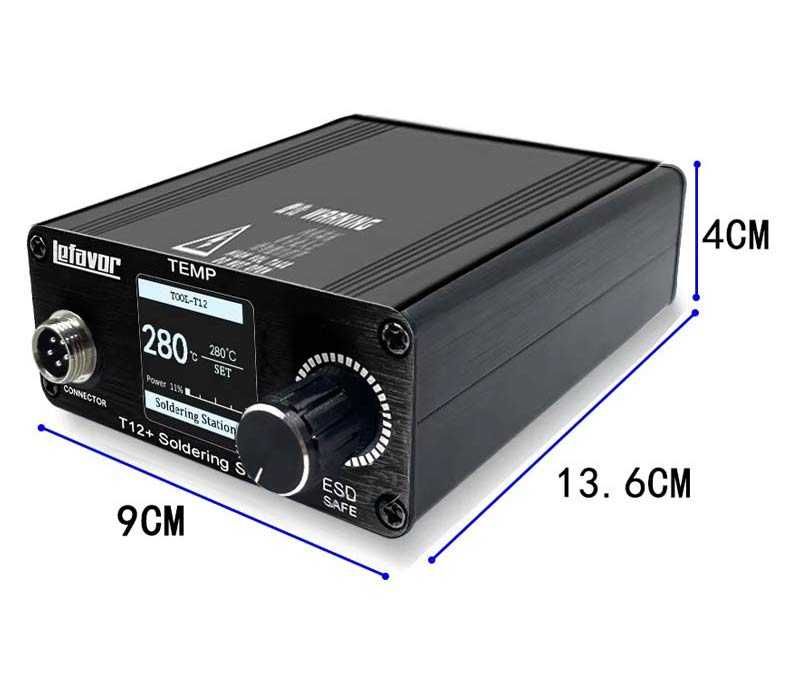 Паяльна станція Lefavor T12+ на жалах Т12, два жала в комплекті
