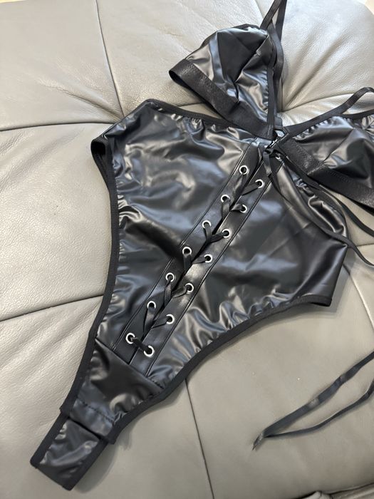 Seksowne body skórzane lateksowe bielizna erotyczna s walentynki