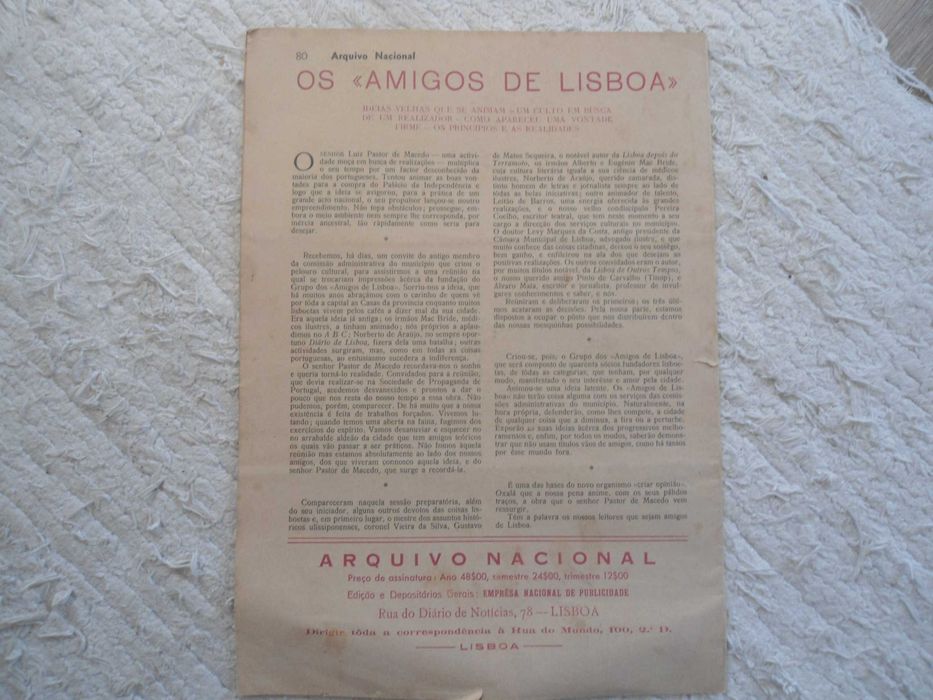 Revista Arquivo Nacional nº 212, ano V, 29/1/1936