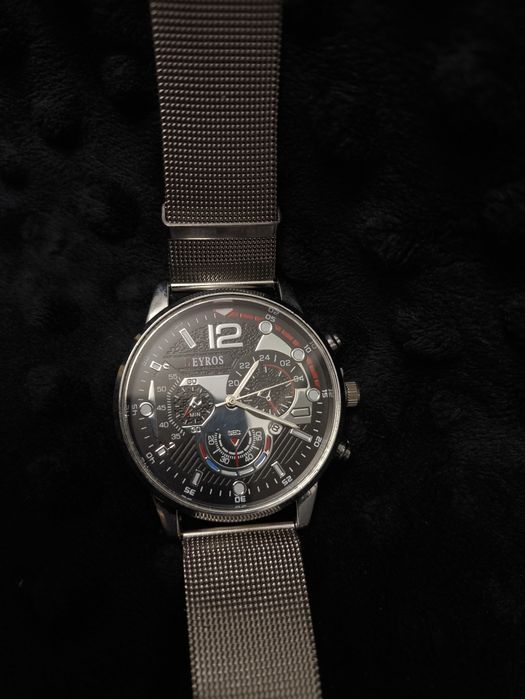 Srebrny zegarek+ bransoletka