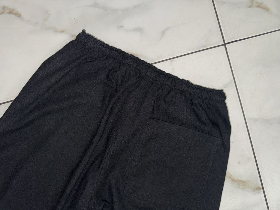 Женские черные льняные широкие брюки штаны Bershka XS (36)