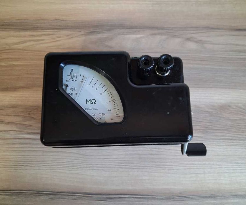 Stary miernik rezystancji izolacji induktor ERA IMI-3 1000V