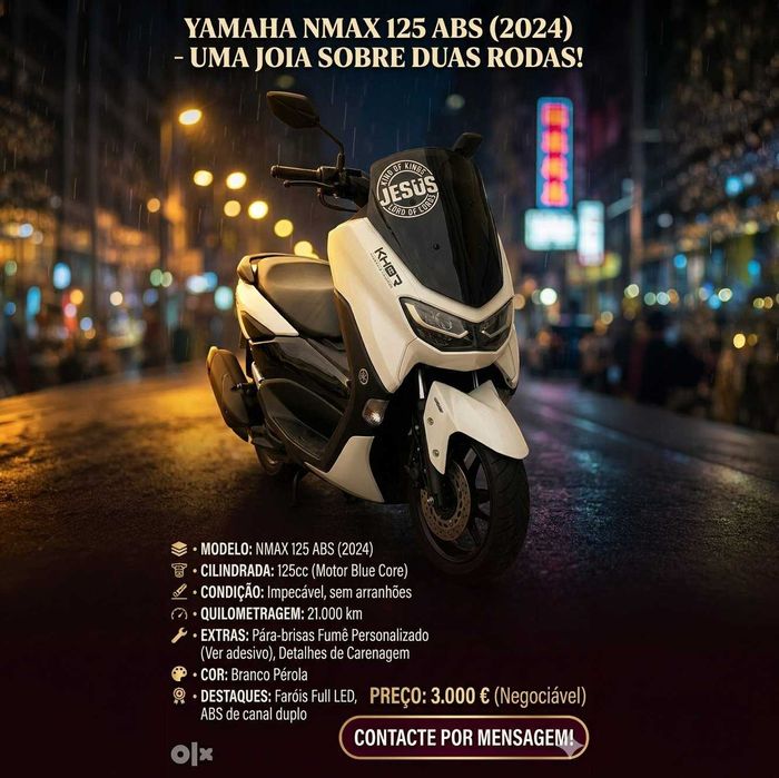 Yamaha NMAX 125 24 branca | ABS | 20.000 km