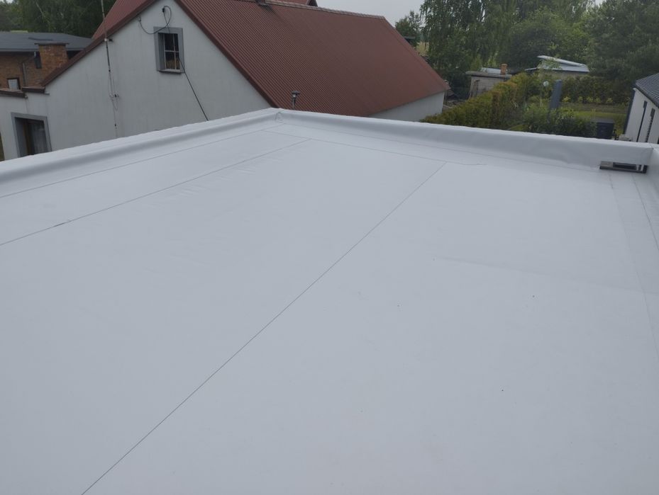 Dach płaski membraną Pvc/Pcv