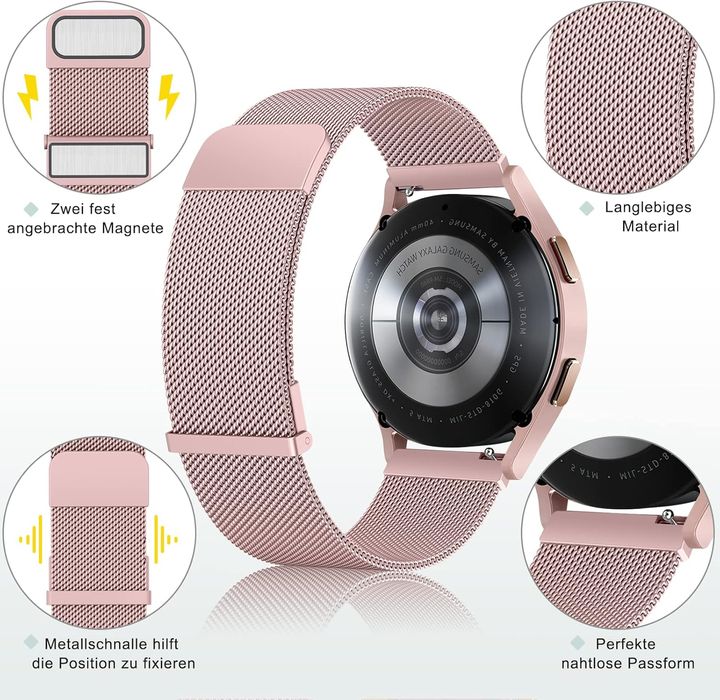 Oumida Elegancka Bransoletka Metalowa do Smartwatcha Amazfit 20 mm