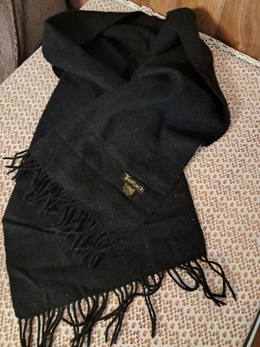 Szalik Tie Rack 100% wełna czarny