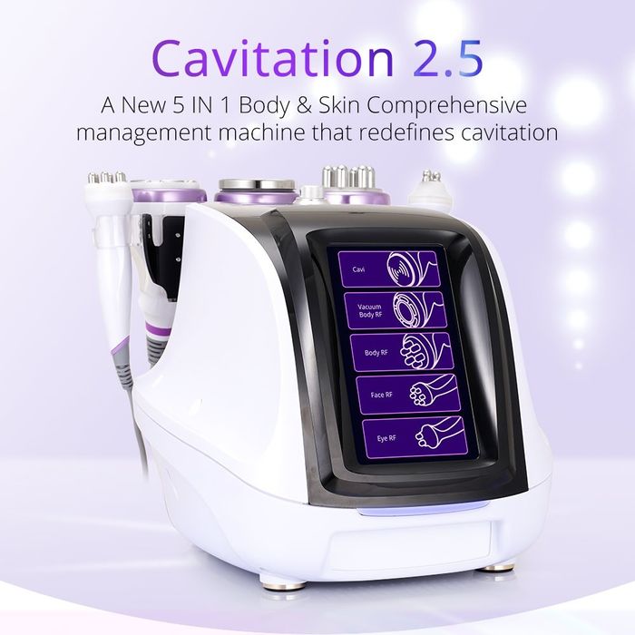 Multifunções 5 em 1: Radiofrequência + Vácuo + Cavitação + Curso dgert