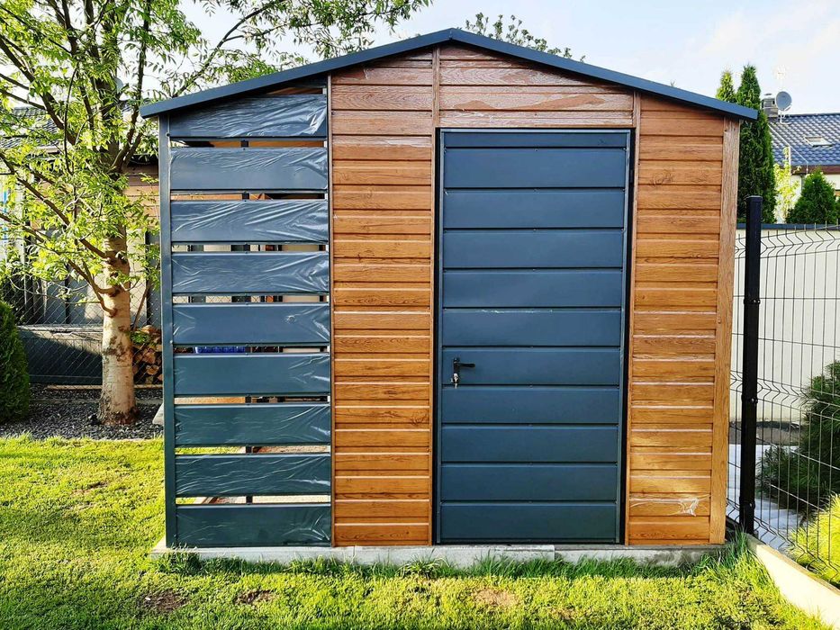 Domek Narzędziowy + Wiata Obita Panelami