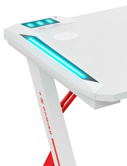 Biurko Gamingowe Komputerowe Stół dla Gracza Nowoczesne LED 120cm BG03