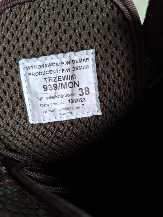Buty wojskowe 38 trzewiki Demar 939 MON letnie