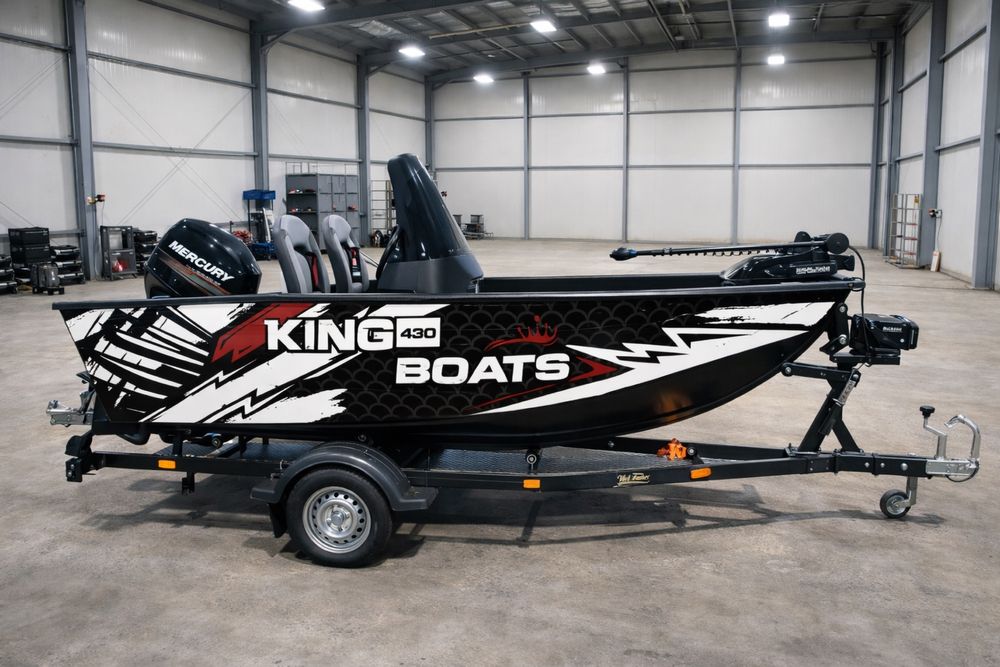 KING BOATS 430 Łódz aluminiowa  łódka wedkarska