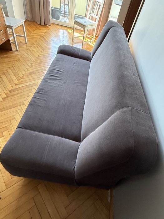 Sprzedam sprawną kanapę ciemny grafit