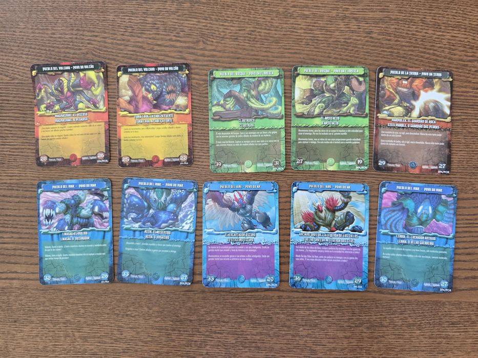Lote de 10 cartas Gormiti Elemental Fusion