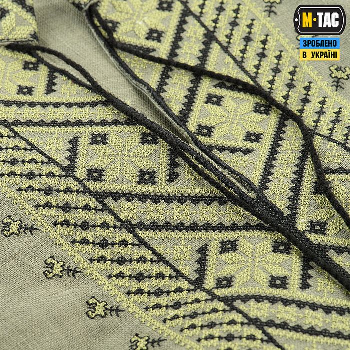 M-Tac якісна вишиванка 100% льон — Olive розмір XL