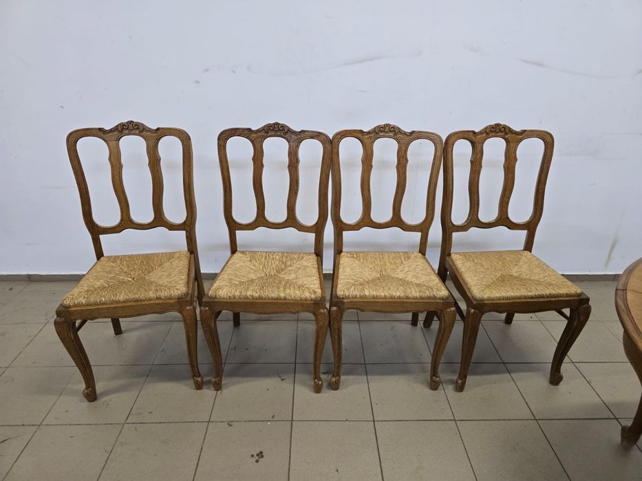 Stylowy Okrągły Stół Rozkładany Ludwik + 4 Krzesła. Transport caly kraj