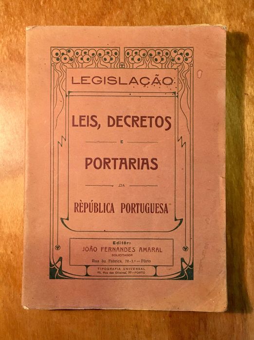 LEGISLAÇÃO 1911 - 3. vol. - leis, decretos e portarias