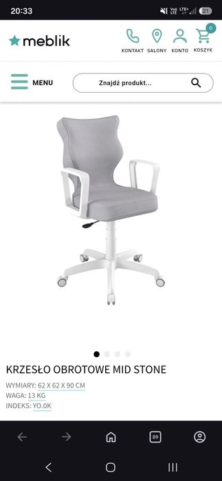 Krzesło obrotowe fotel meblik entelo dzieci młodzież nowe!
