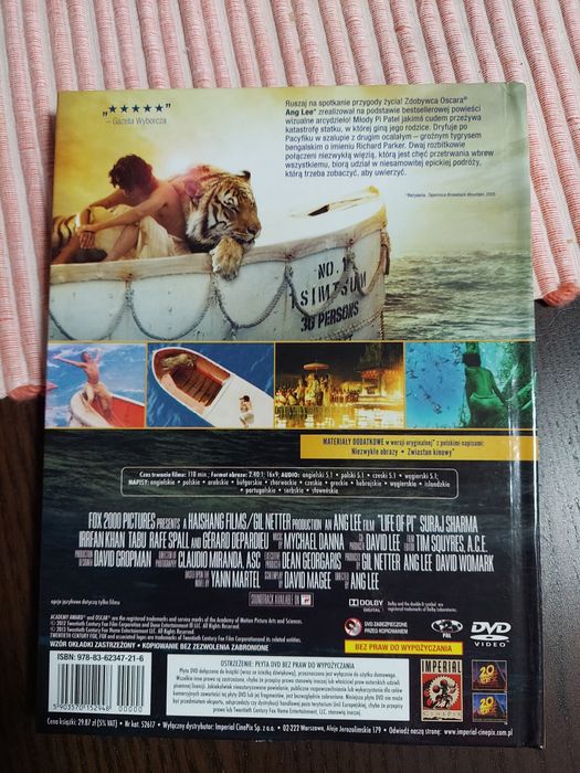 Życie Pi - film DVD z książka o filmie