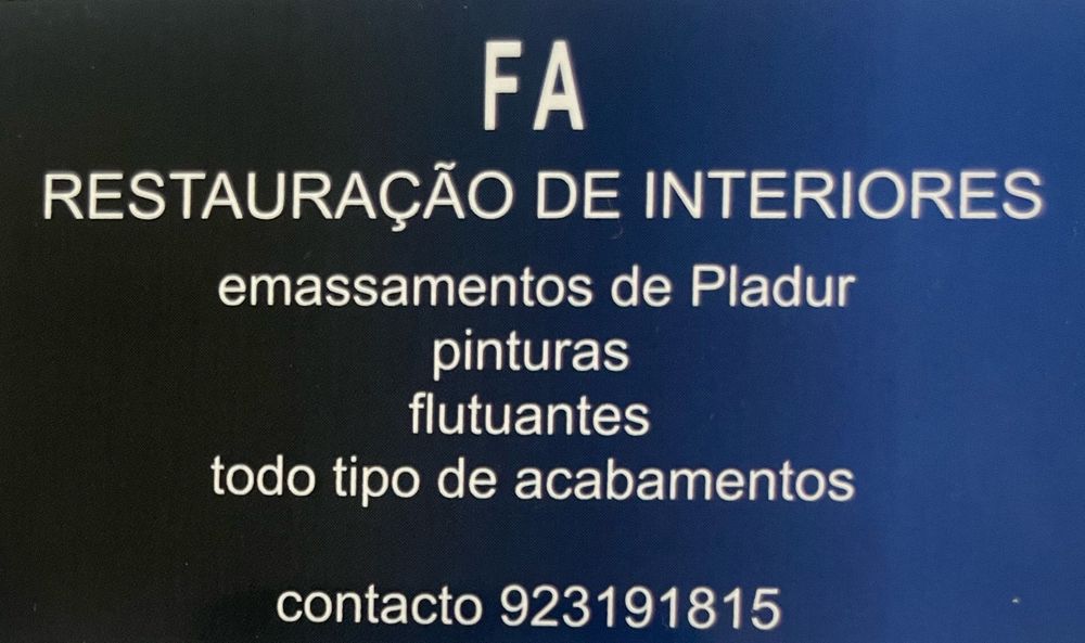 Faço serviços de remodelação interiores