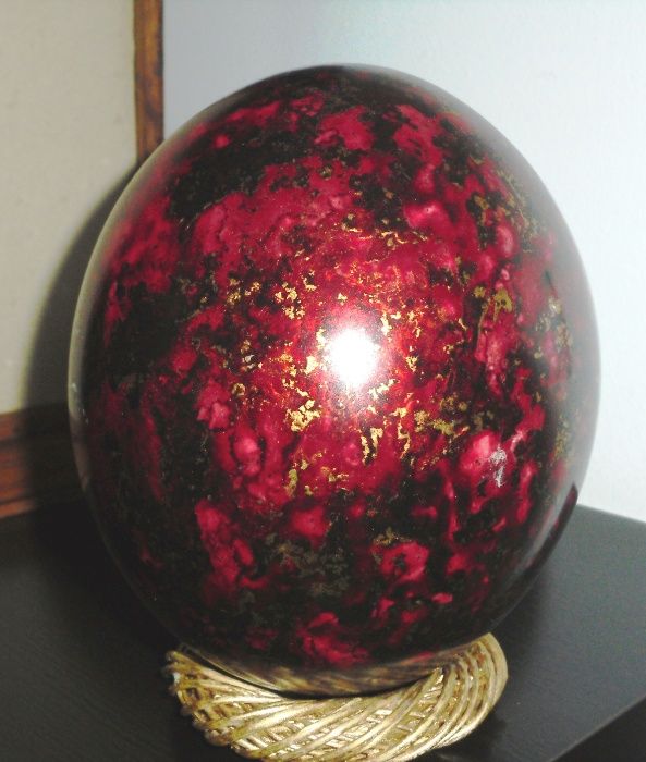 Ovo de Avestruz Pintado (pintura metalizada)