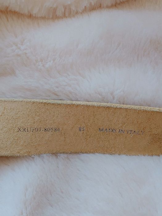 Шкіряний ремінь John Calliano(газетний принт)