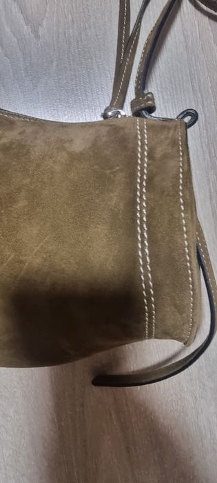 Замшевая сумка ZARA