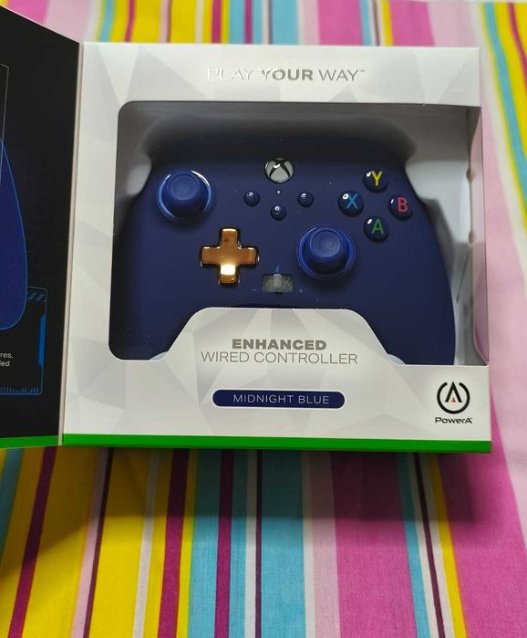 Comando PowerA Azul para Xbox One, Xbox Serie XS e PC