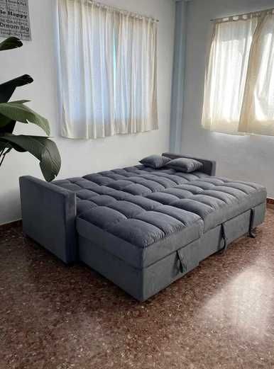 Sofá-cama com espaço de arrumação