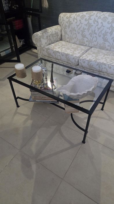 Mesa de Ferro com vidro
