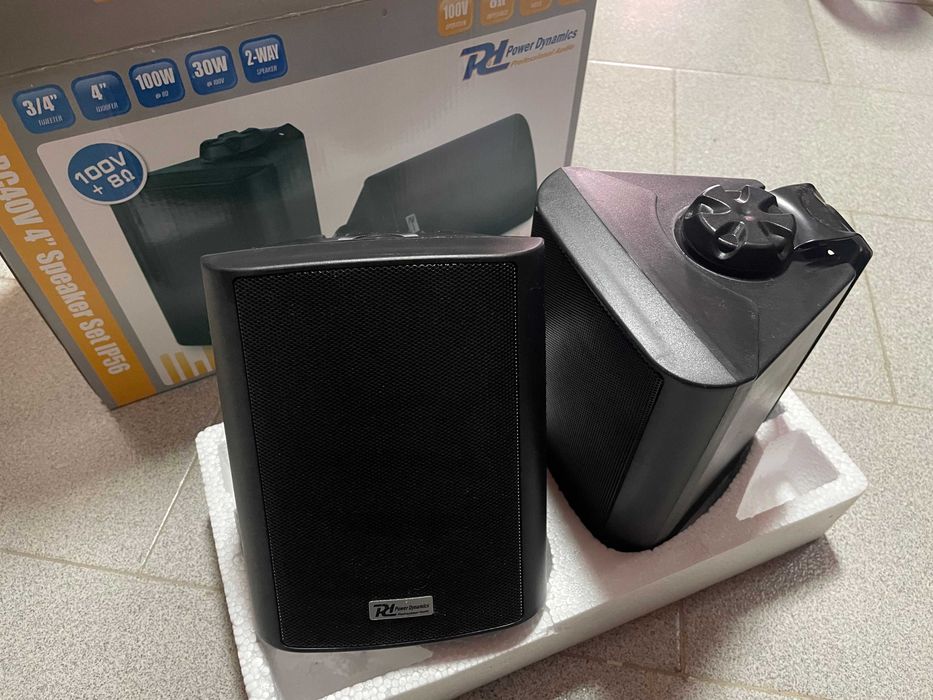 Amplificador + Colunas p/ Som de Linha