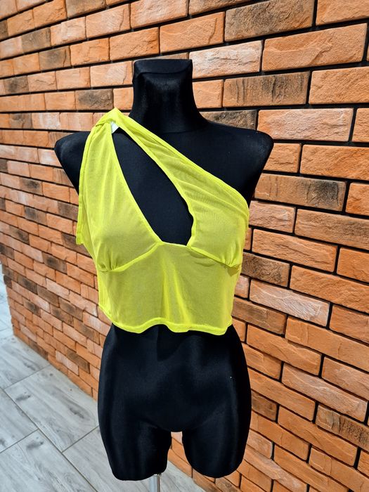 Neonowy top z siatki