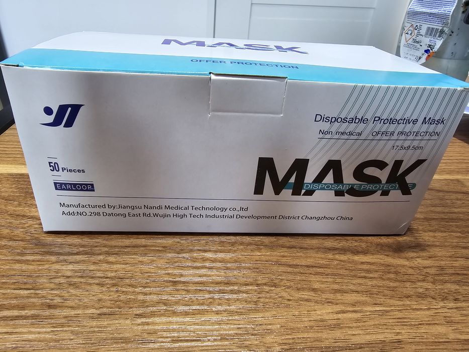 Maseczki ochronne 3zł za 50szt kilkanaście paczek