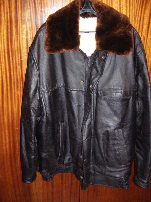 Куртка кожаная меховая