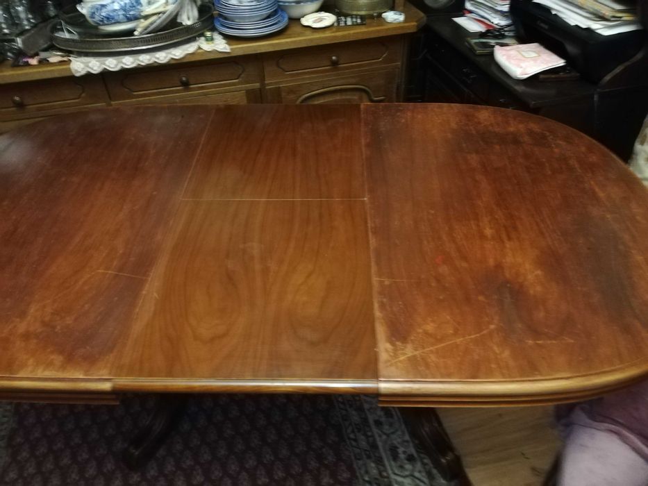 Stoł owalny debowy rozkladany 130x94x74 po rozlozeniu 170cm