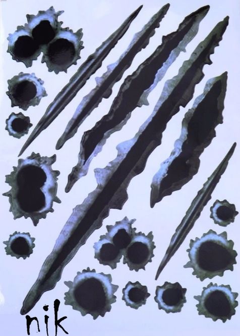 Наклейка на авто/машину "кулі" 29*23см, стайлінг, тюнінг