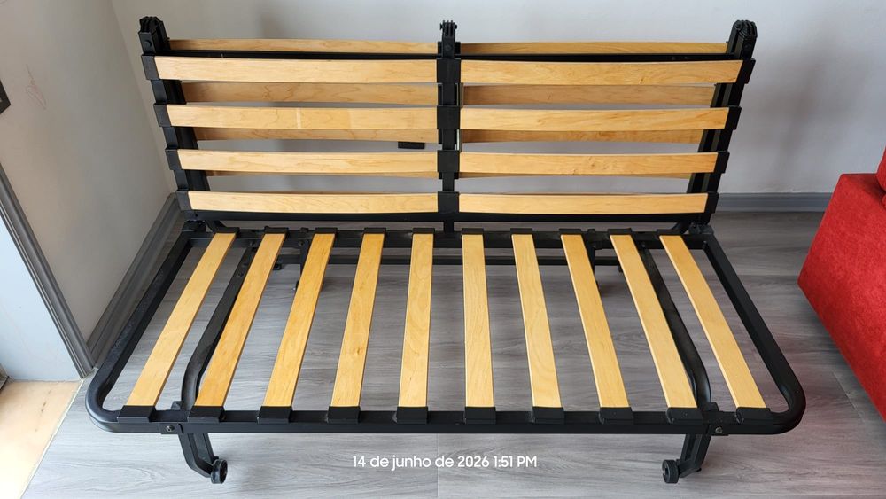 Sofá cama cinza IKEA