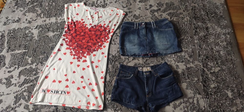 Комплект одягу, плаття, шорти, спідниця