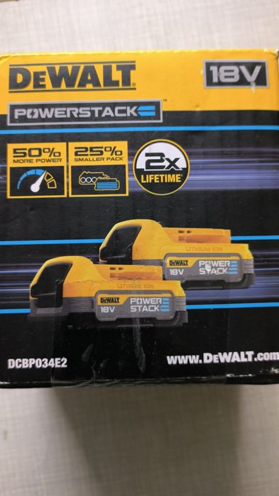 2x powerstack DeWalt 1'7 ah