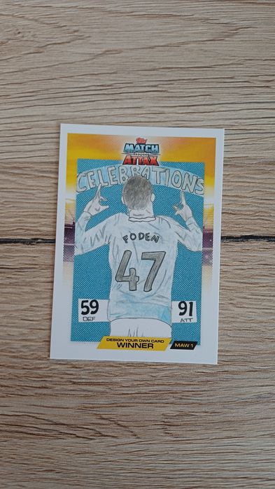 Phil Foden – Celebrations (Winner / MAW1) .Topps
typ: Celebrations – D