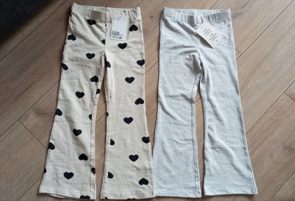 Rozszerzane legginsy H&M r 110 2-PAK
